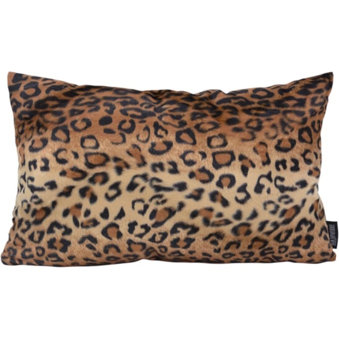 Gek op kussens! Furry leopard | 30 x 50 cm | kussenhoes | polyester