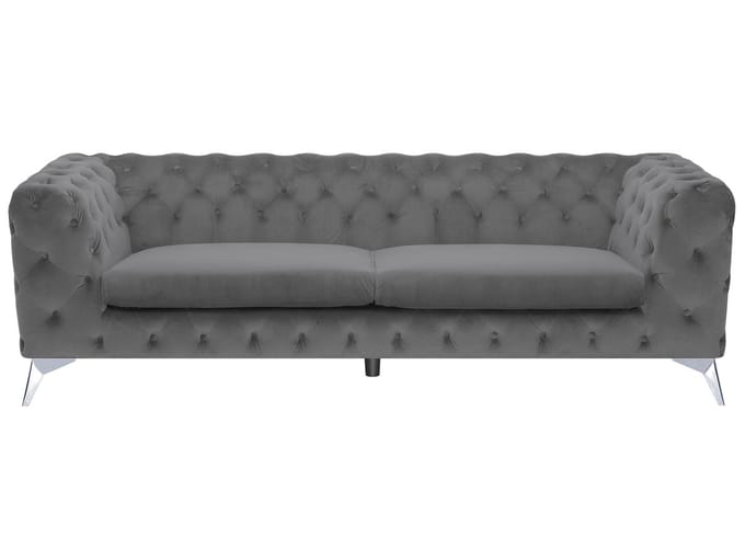 SOTRA - Chesterfield bank - Grijs - Fluweel