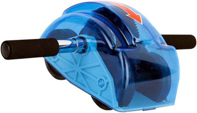 Buikspierroller - Core trainer - Kracht opbouwen - Ergonomische grip - 45 cm - Blauw