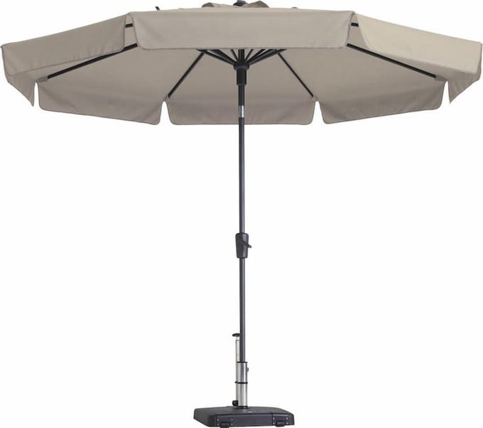 Parasol Rond Ecru 300 cm Madison Flores | Topkwaliteit ronde en kantelbare parasol | 100% polyester doek