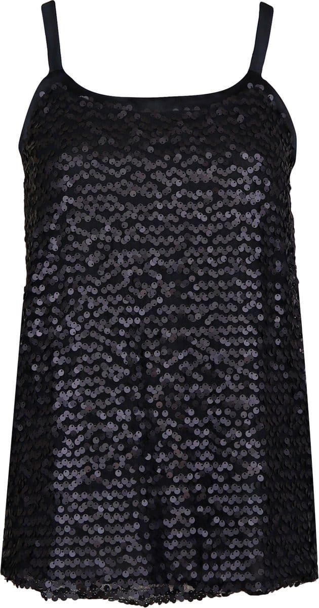 Verysimple • zwarte pailletten top • maat XS (IT40)
