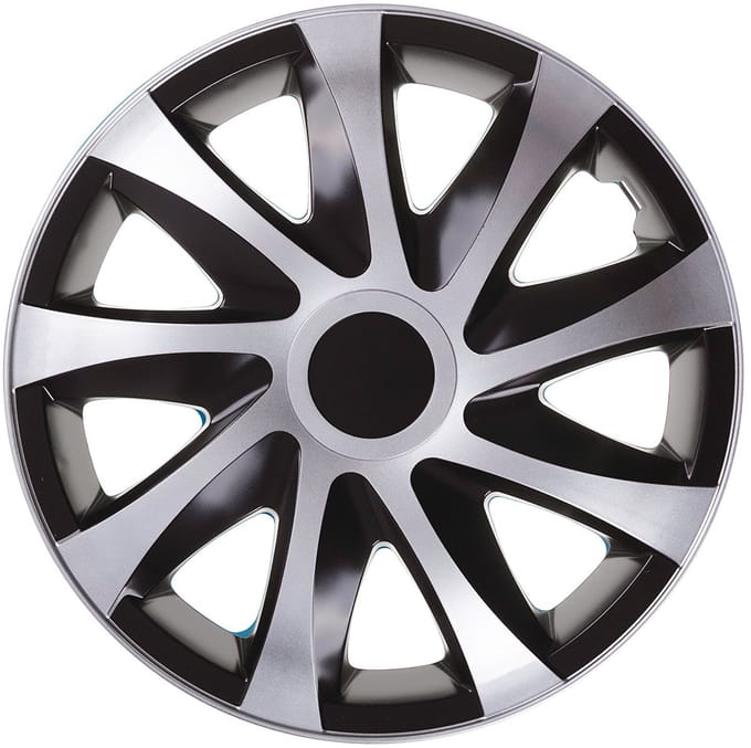 Universele wieldoppen 13" NRM DRACO CS zwart/zilver 4 stuks