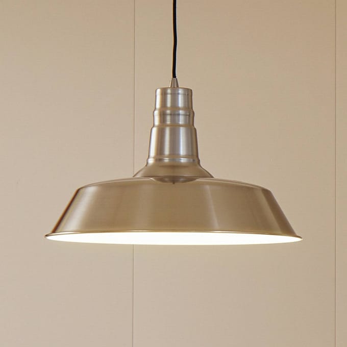 Lindby - hanglamp - 1licht - Metaal - H: 10.5 cm - E27 - nikkel, wit