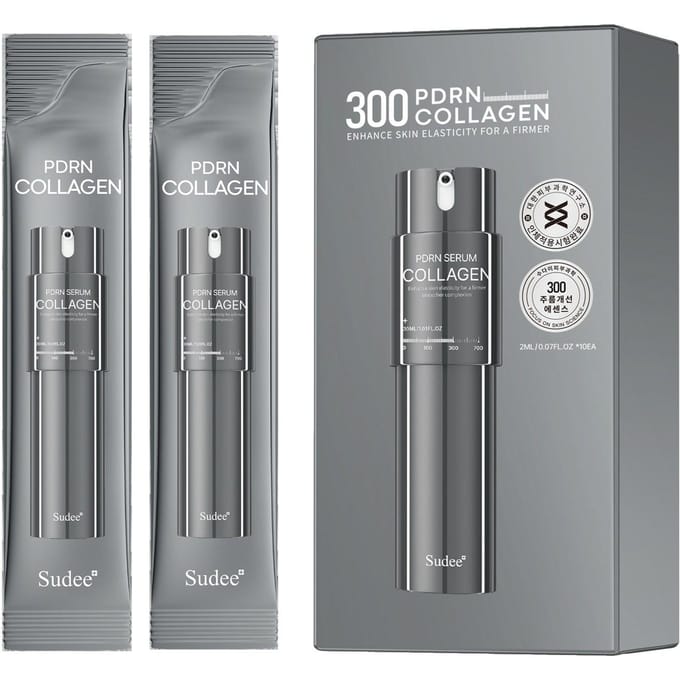 SUDEE Sérum Élastique au Collagène PDRN - Programme Ampoule Intensive Raffermissement & Régénération de la Peau - 2ml x 10ea gray
