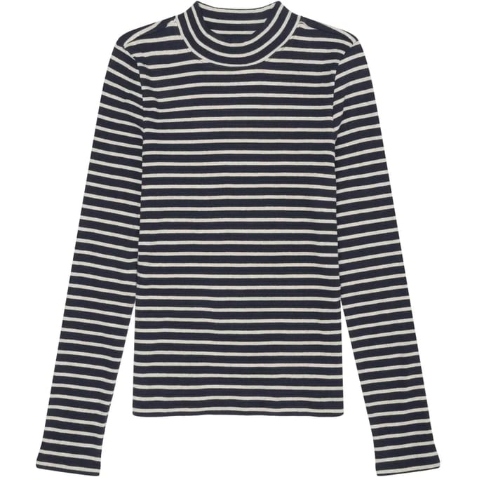 Hoog col streepjes dames KnowledgeCotton Apparel