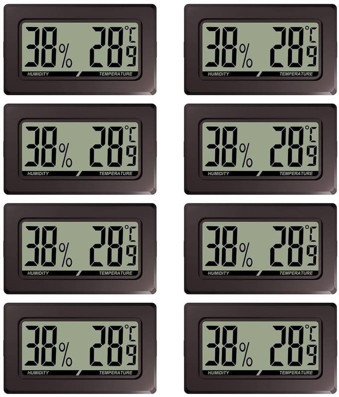 Thermometers en Hygrometers Set van 8 - Temperatuur en Vochtigheid Metingen