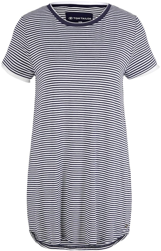 Tom Tailor - Pyjama-jurk met streepjespatroon - Maat 44 - blue ring