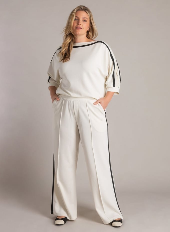 YEST CURVE YESTCurvejelisa Bottoms - Antique White/Black - maat 2(50)