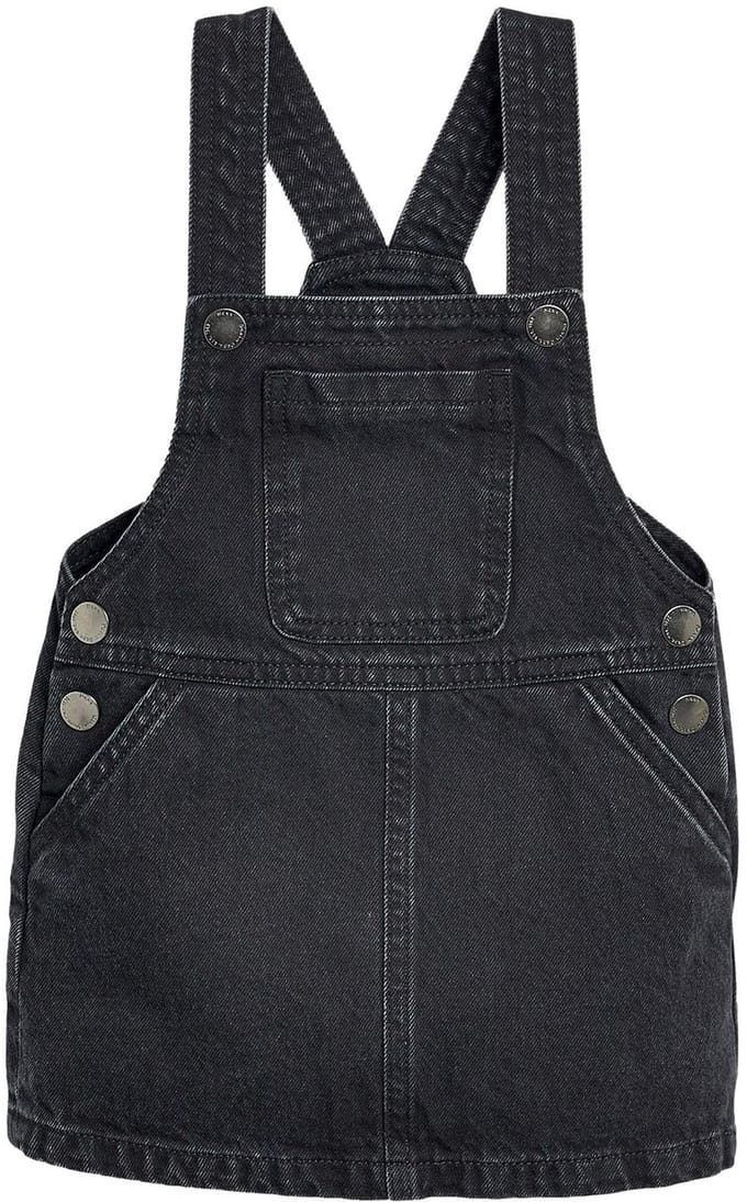 Next - Meisjes - Denim overgooier jurkje - Zwart