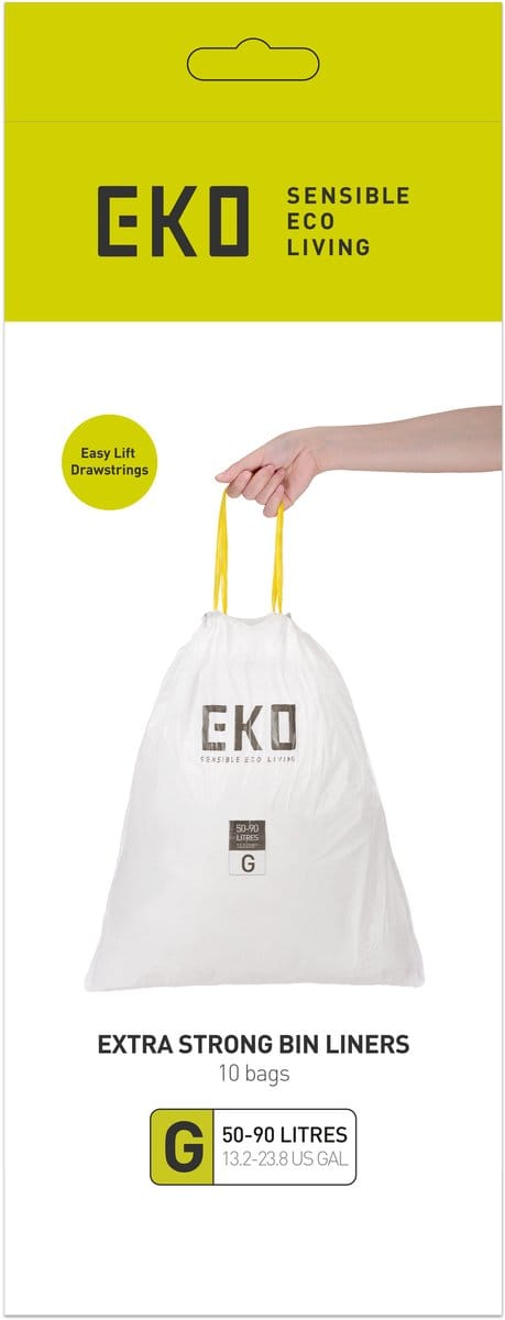 EKO - Afvalzakken 50-90 liter (G) - Plastic - wit - Afvalzak