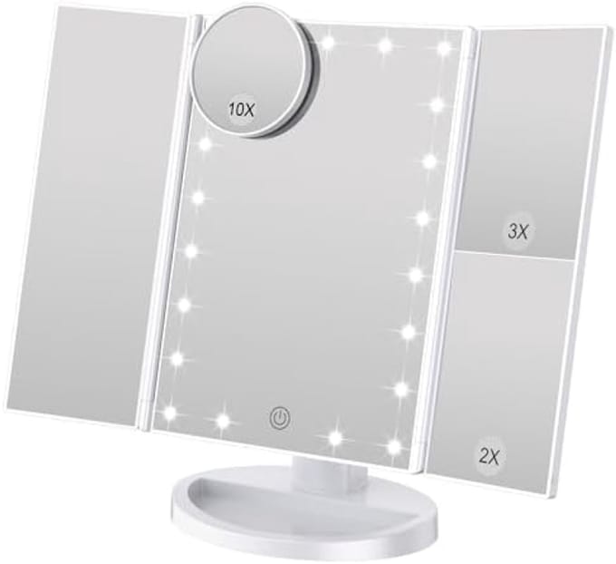 LED Make-up Spiegel met Vergrotingsfunctie en Flexibele Standaard