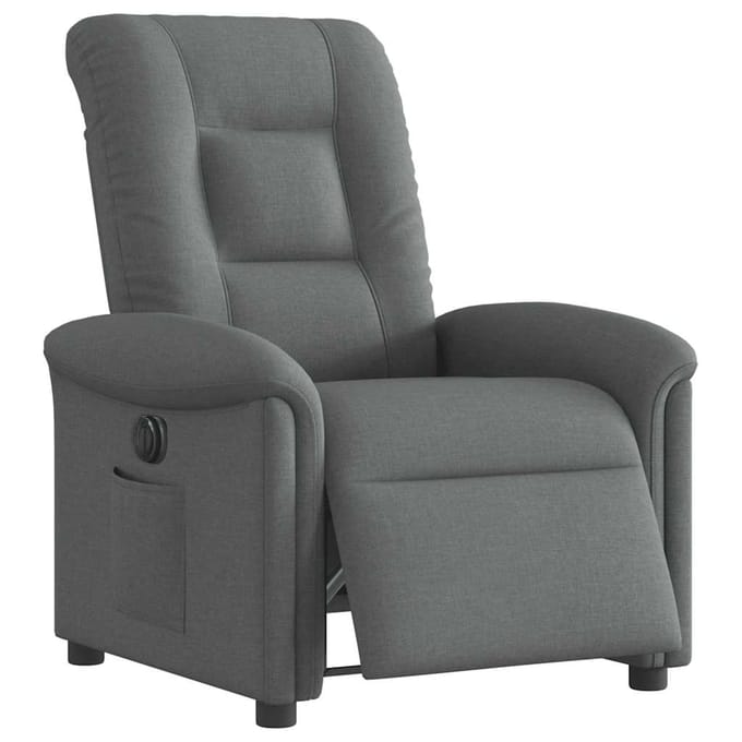 vidaXL - Fauteuil - elektrisch - verstelbaar - stof - donkergrijs