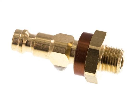 Messing DN 5 Bruin-Coded Luchtkoppeling Insteeknippel G 1/8 inch Buitendraad