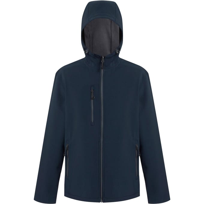 Regatta Heren Navigate 2 Layer Soft Shell Jas (Marine/Seal Grijs)