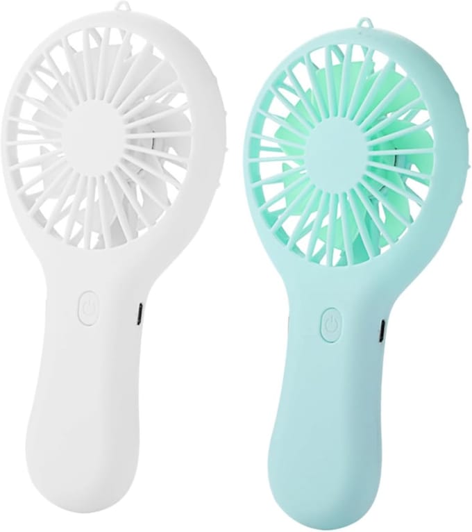 VHV - Handventilator - USB oplaadbare mini ventilator - USB oplaadbaar - voor bureau, reis, tas, camping
