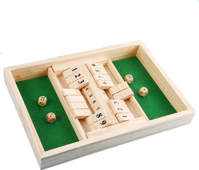 Shut The Box - Groen - 2 Spelers - Dobbelspel - Drankspel - Rekenspel