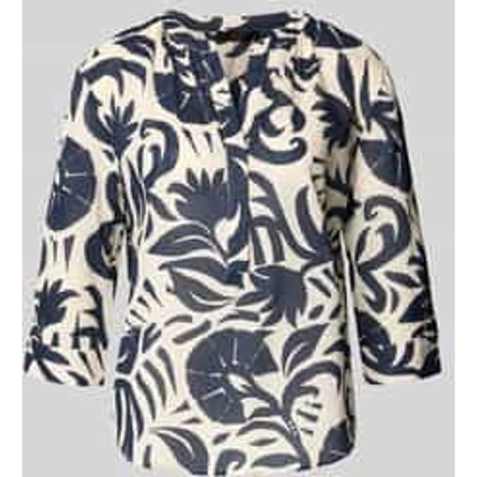 Blouse met tuniekkraag en 3/4-mouw