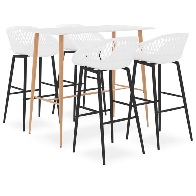 vidaXL - 5-delige - Barset - wit