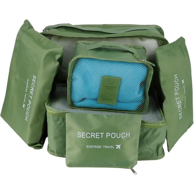 6-delige Set Opbergtas Kleding Sorteertas Koffer Pak Organizer voor Reizen