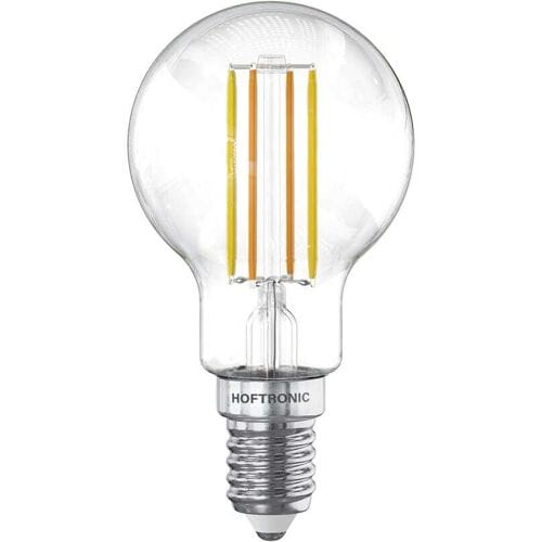 Smart WiFi LED Filament lamp - E14 Fitting - 4,9 Watt 470 Lumen - P45 - E14 fitting - Zilveren fitting - 1800-3000K Dimbaar - Smart Gloeilamp