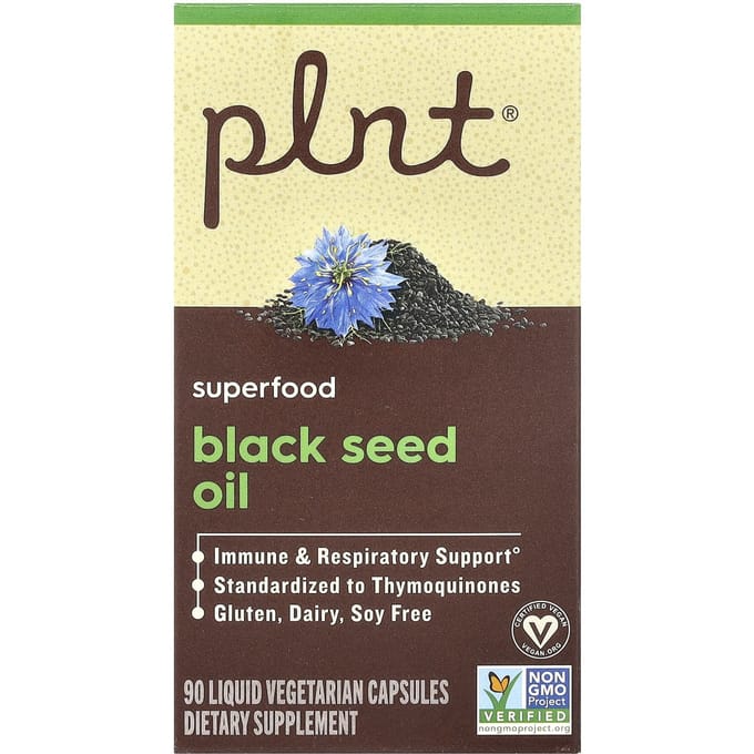 Plnt, huile de graines noires, 90 capsules végétales liquides