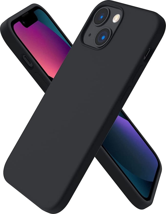 Hoesje Geschikt voor iPhone 14 Plus – Liquid Siliconen Backcover – Zwart