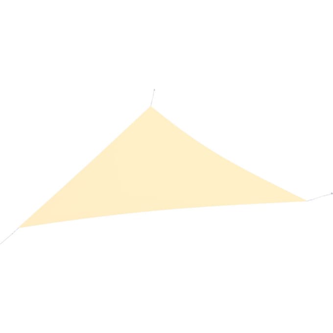 hanSe® Schaduwdoek Driehoek 90° Waterafstotend 3x4x5 m Zonnedoek Creme