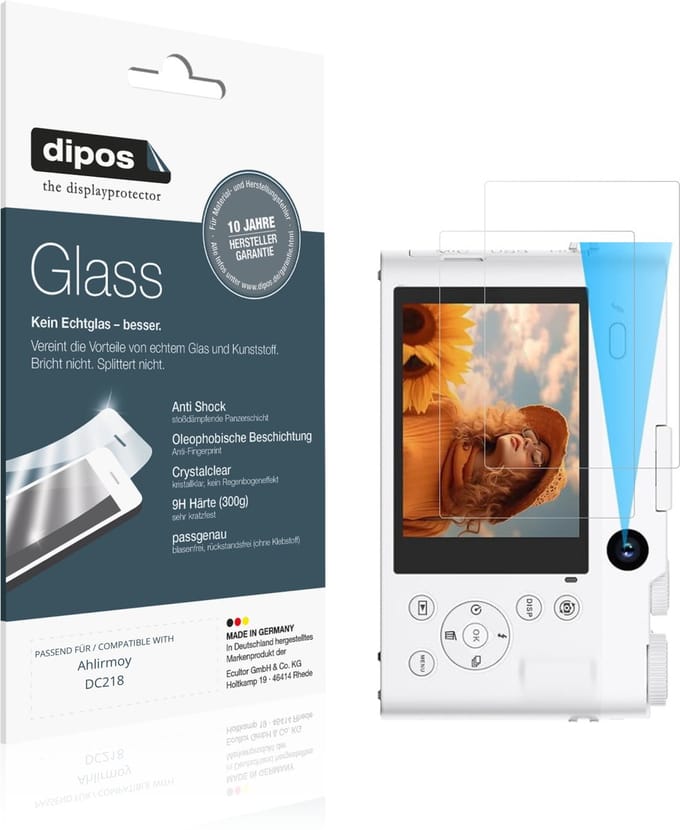 dipos – 2x Pantserfolie geschikt voor Ahlirmoy DC218 | 9H Screenprotector