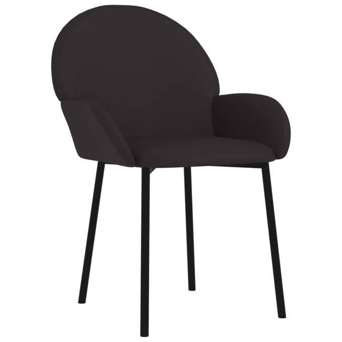 vidaXL - Eetkamerstoelen - 2 - st - kunstleer - zwart