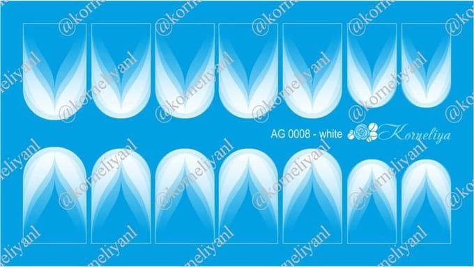 Korneliya Airbrush Waterdecal AG 0008 White