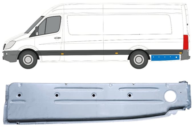 Reparatiepaneel achterspatbord voor Mercedes Sprinter 2006-2018 / Links