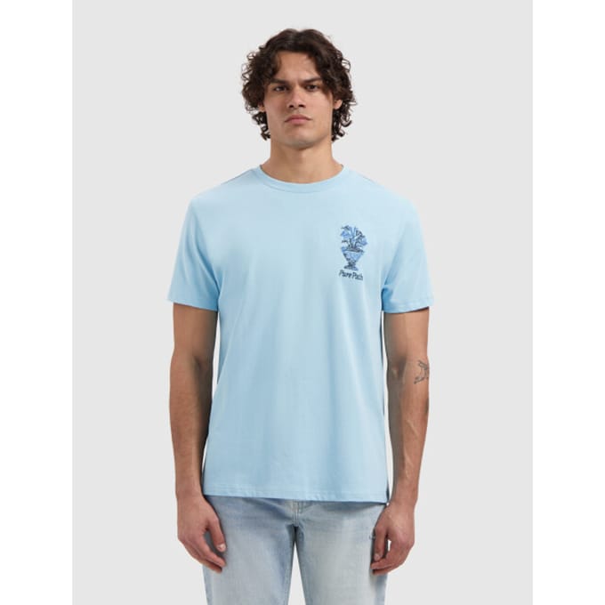 Pure Path Embroidered vase t-shirt