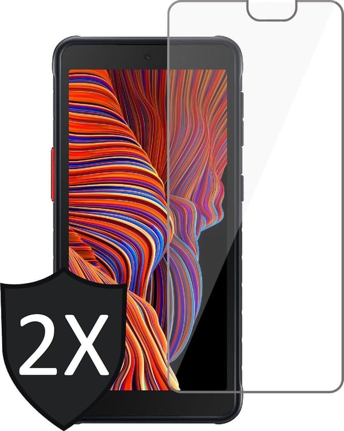 Screenprotector geschikt voor Samsung Galaxy Xcover 5 - Gehard Glas Beschermglas Tempered Glass Screen Protector - 2 Stuks