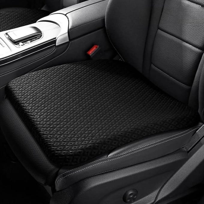 Auto Zitkussen - Stoelkussen Comfort - Lang Rijden - Ademend Traagschuim - Universeel - Zwart