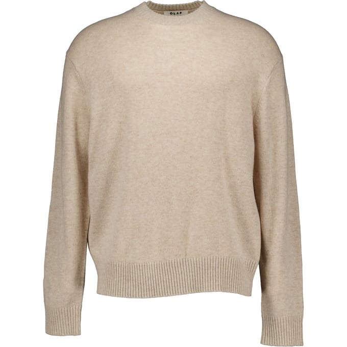 Olaf Essential Knitted Crewneck Sweaters Beige M240701