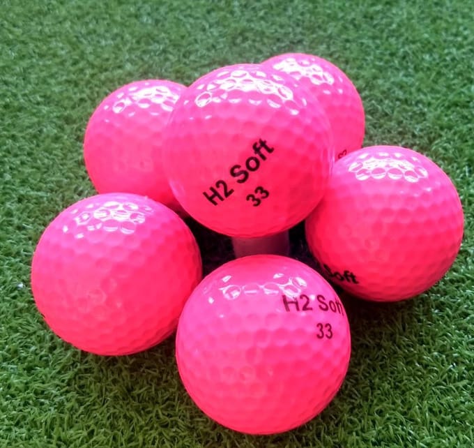 H2 Soft - golfballen roze - 25 stuks