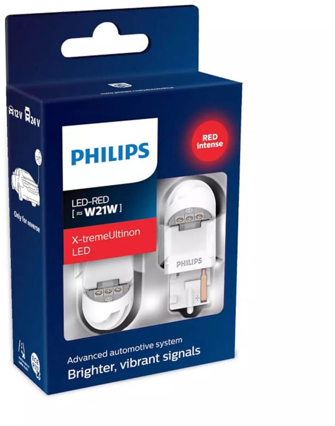 Philips X-tremeUltinon LED W21W Red set 11065XURX2