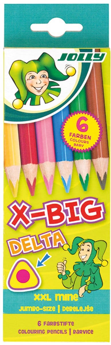 Jolly X-Big Delta Kleurpotloden 6 stuks