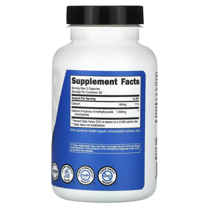 Nutricost, Performance, HMB, 120 gélules