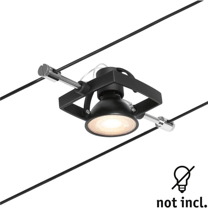 Paulmann 12V-kabelsysteem lamp GU5.3 Zwart (mat), Chroom