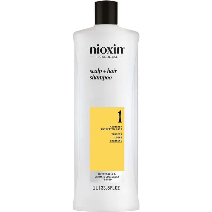 Nioxin System 1 - Shampoo - voor Natuurlijk Haar - Anti Haaruitval - Dunner Wordend Haar - 1000ml