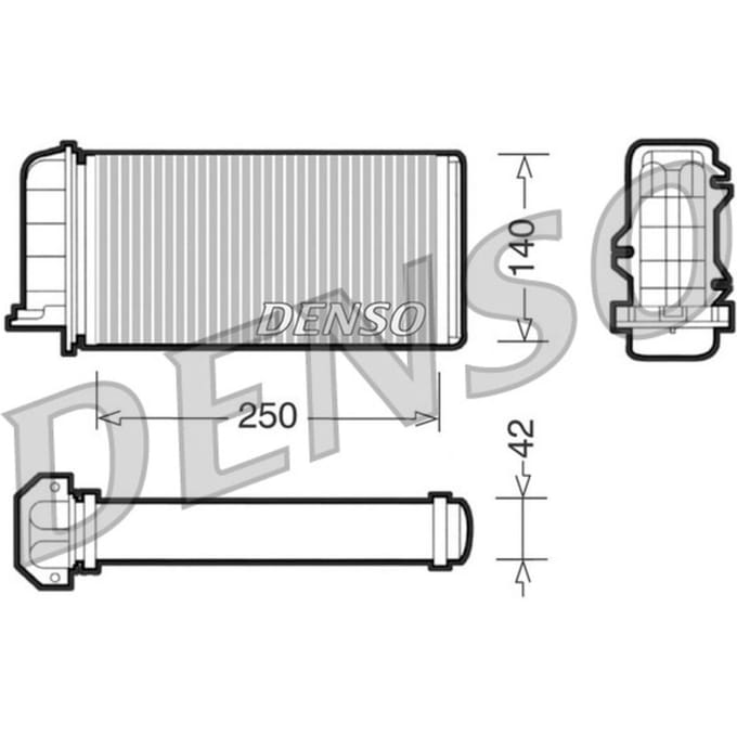 Warmtewisselaar, interieur verwarming DENSO DRR09001