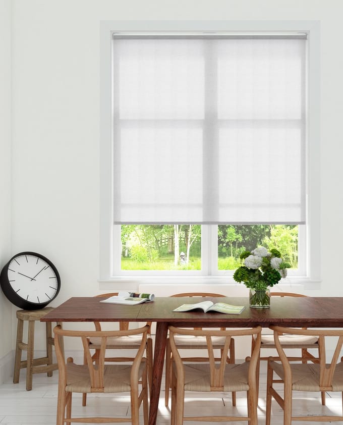Decosol Rolgordijn Lichtdoorlatend - Transparant Wit (1233) - 150 x 190 cm