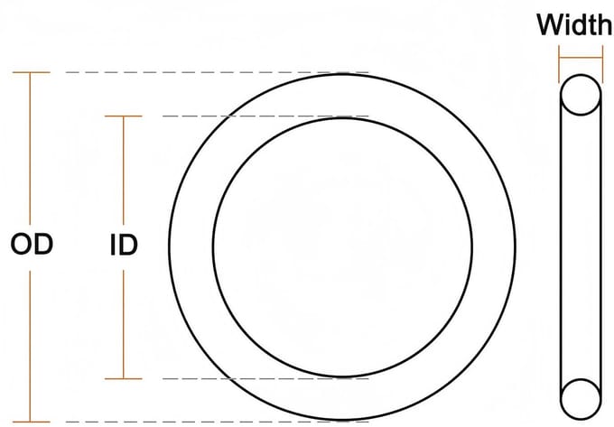 Dailygoods- O-ring Nitrilrubber - 50 Stuks - Antistatisch - Oliebestendig - Hittebestendig - Duurzaam - Organizer Box - Afdichtingsring