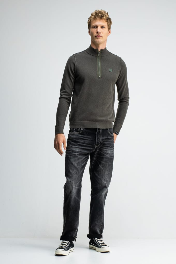 Butcher of Blue Clifton Halfzip Mocha Brown Größe: M | Pullover Outlet | Herren | Braun
