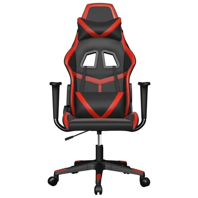 vidaXL - Gamestoel - kunstleer - zwart - en - rood