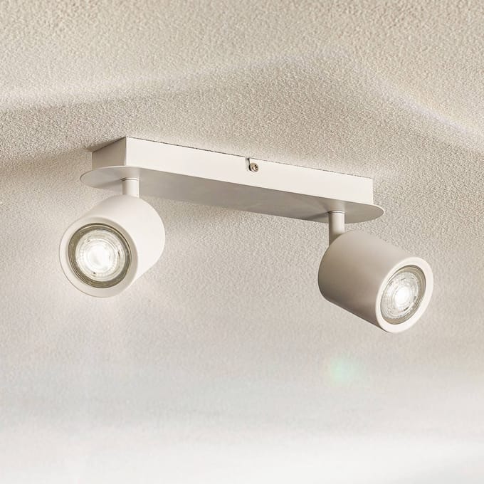 Demia Plafondspot Wit 2xGU10 - Moderne Kantoor & Woonkamer