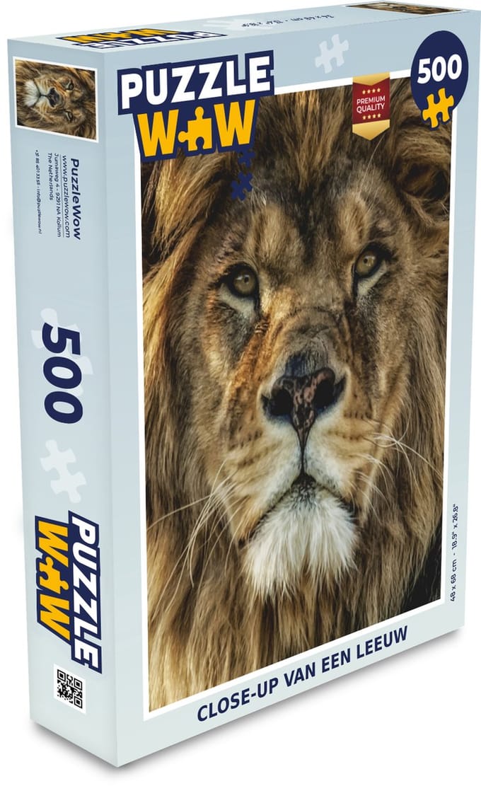 Puzzel Portret - Leeuw - Dieren - Legpuzzel - Puzzel 500 stukjes