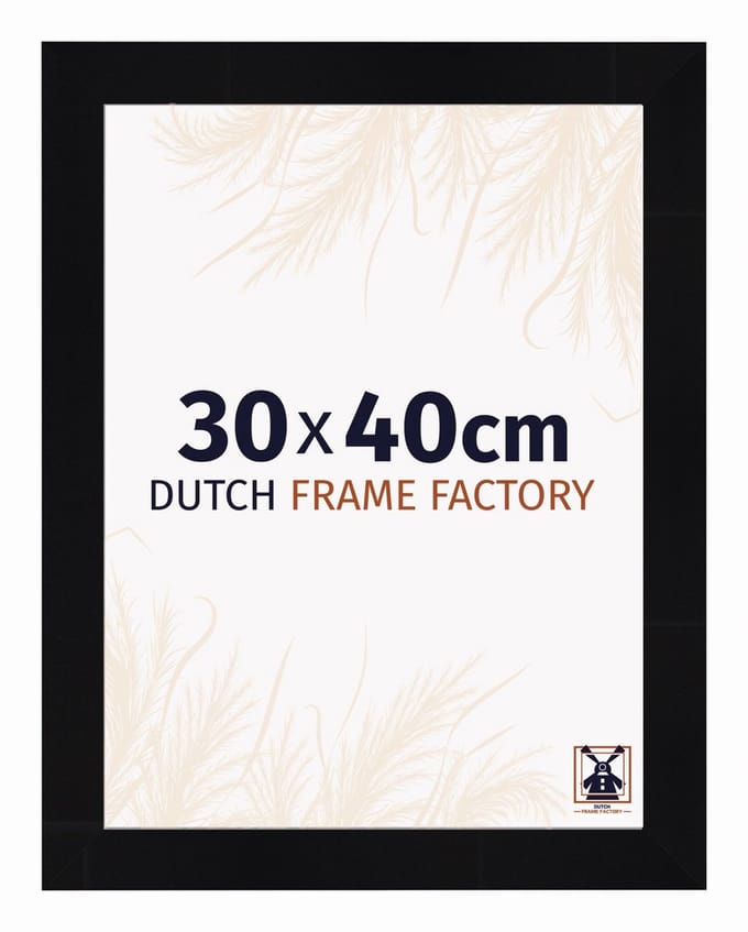 Fotolijst 30x40 cm - MDF - Zwart Hoogglans - Praag