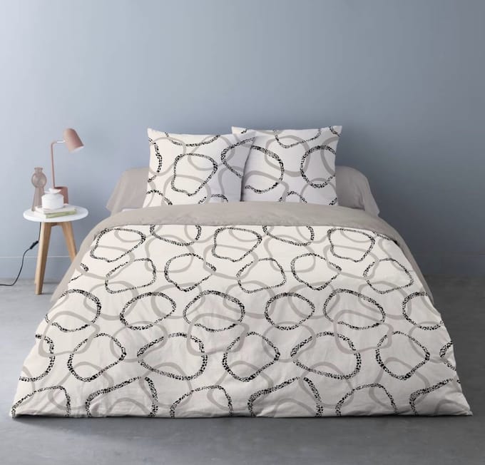 Dekbedovertrek Roan 260x240 Beige - Creme - Taupe